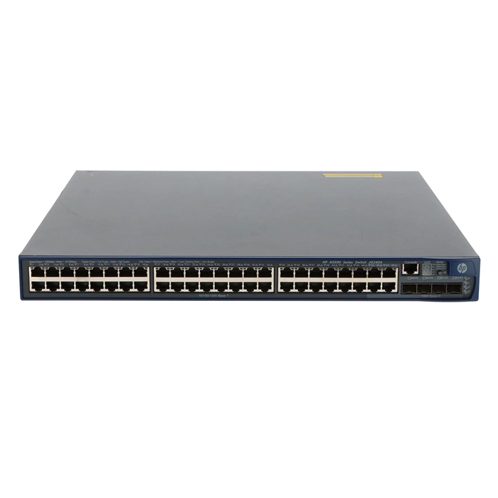 HP JG240-61201 | 5500 EI Series 5500-48G-PoE+ EI 48 x 10/100/1000Base-T RJ-45 PoE+ and 4 x Shared SFP (mini-GBIC) Ports and 2 x Expansion Module Slots Layer 4 Managed Stackable Gigabit Ethernet Network Switch Refurbished - Hewlett-Packard (ou HP en abrégé) refurbished available on Gotodirect