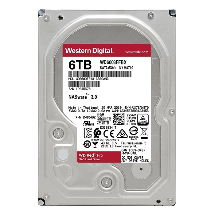 Western Digital WD6003FFBX | Red Pro Air 6TB 3.5-inch 6GB/s SATA 7200RPM 256MB Cache NAS Hard Drive Refurbished - Western Digital refurbished available on Gotodirect