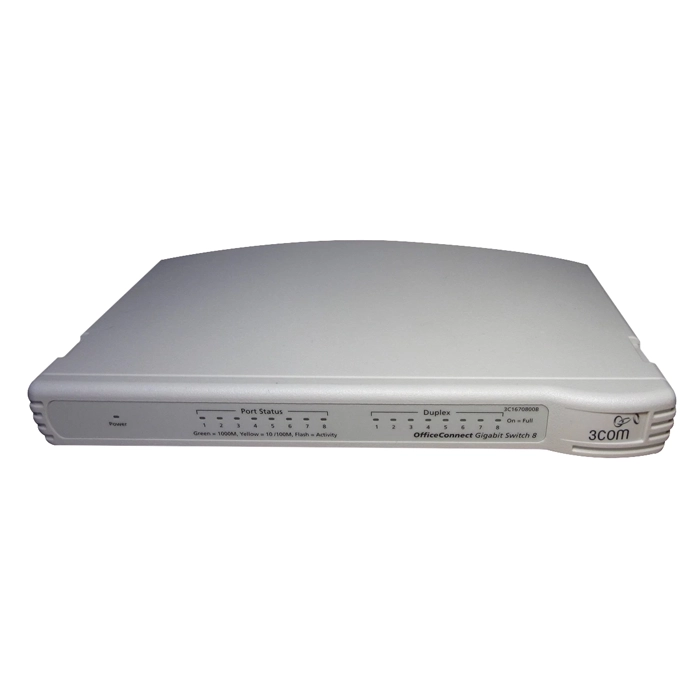 3Com 3C1670800B-UK | OfficeConnect 8 x RJ-45 Ports 10/100/1000Base-T Layer 2 Managed Rack-mountable Gigabit Ethernet Network Switch Refurbished -  refurbished available on Gotodirect