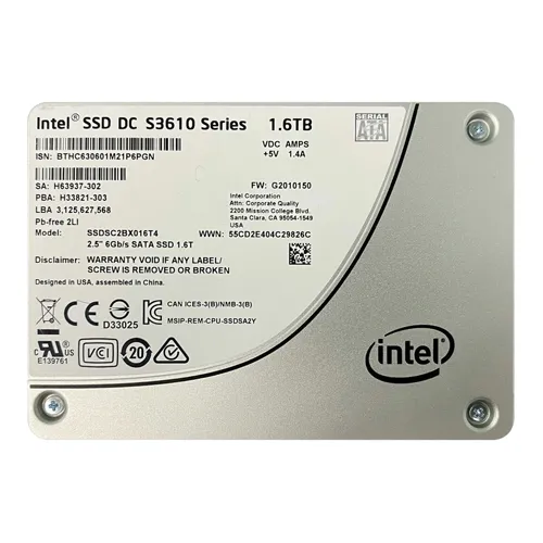 Intel SSDSC2BX016T401 | DC S3610 1.6TB Multi-Level Cell SATA 6Gb/s 2.5-Inch Solid State Drive Refurbished - Intel refurbished available on Gotodirect