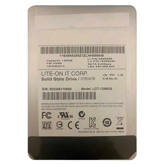 Lenovo 45N8358 | 128GB Multi-Level Cell SATA 6Gb/s 2.5-Inch Solid State Drive Refurbished - Lenovo refurbished available on Gotodirect