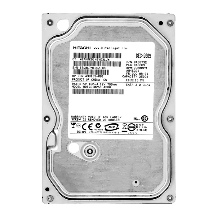 Hitachi 0A38732 | Deskstar 7K1000.B Series 250GB 7200RPM SATA 3Gb/s 8MB Cache 7-Pin 3.5-inch Hard Drive Refurbished -  refurbished available on Gotodirect