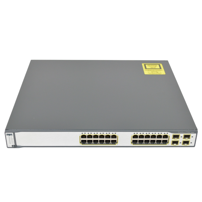 Cisco WSC3750G-24TS-S-1U-RF | Catalyst 3750 Series 3750G-24TS 24 x RJ-45 Ports 10/100/1000Base-T + 4 x SFP Ports Layer 3 Managed 1U Rack-mountable Gigabit Ethernet Stackable Network Switch Refurbished - Cisco Systems Inc. refurbished available on Gotodirect