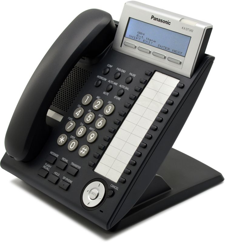Panasonic KX-DT343-B Charcoal Backlit Display Phone - Grade B Refurbished - Panasonic refurbished available on PCLiquidations