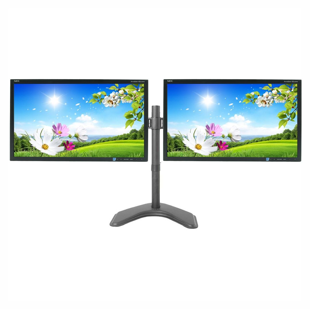 NEC AS222WM 22"" LCD Dual Monitor Setup - Grade A Refurbished - NEC (Nippon Electric Company) refurbished available on PCLiquidations