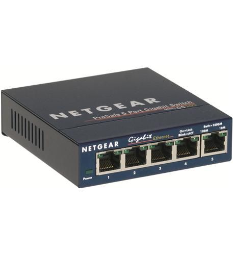 Netgear ProSAFE GS105NA 5-Port 10/100/1000 Unmanaged Desktop Switch Refurbished - Netgear refurbished available on PCLiquidations