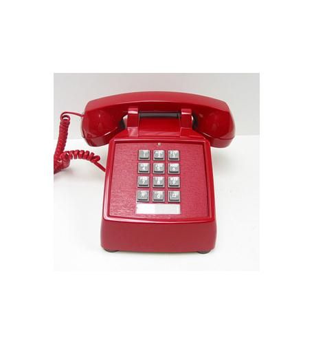 Cortelco 2500 Red Desk Phone - New Refurbished - Cortelco refurbished available on PCLiquidations