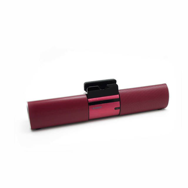 iMicro iKANOO BT008 Wireless Bluetooth/Wired 3.5mm Portable Speaker Sound Bar w/ Microphone - Red Refurbished - N/A (Note: There is no well-known brand called "i refurbished available on PCLiquidations
