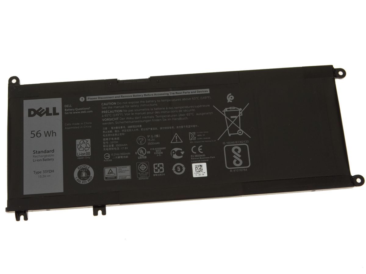 Dell  J9NH2 33YDH Latitude 3490 3580 3590 Inspiron 7779 7786 15.2V 56Wh Laptop Battery Refurbished - Dell refurbished available on PCLiquidations