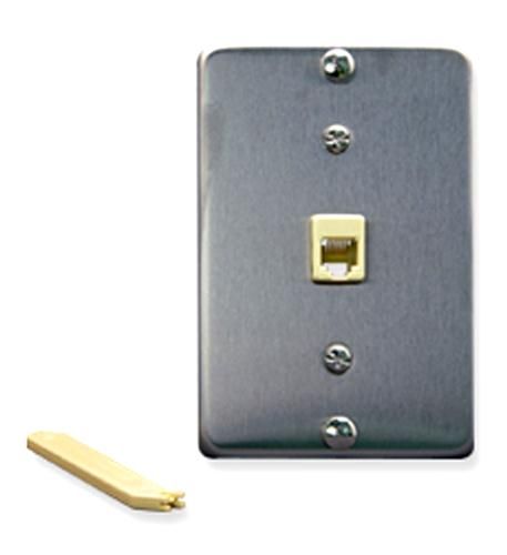 ICC ICC-IC630DA6SS Wall Plate IDC 6P6C Stainless Steel Refurbished -  refurbished available on PCLiquidations