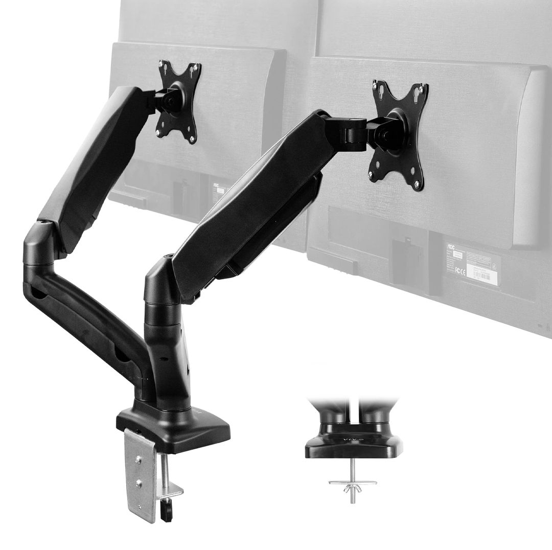 VIVO Pneumatic Arm Dual Monitor Desk Mount Refurbished -  refurbished available on PCLiquidations
