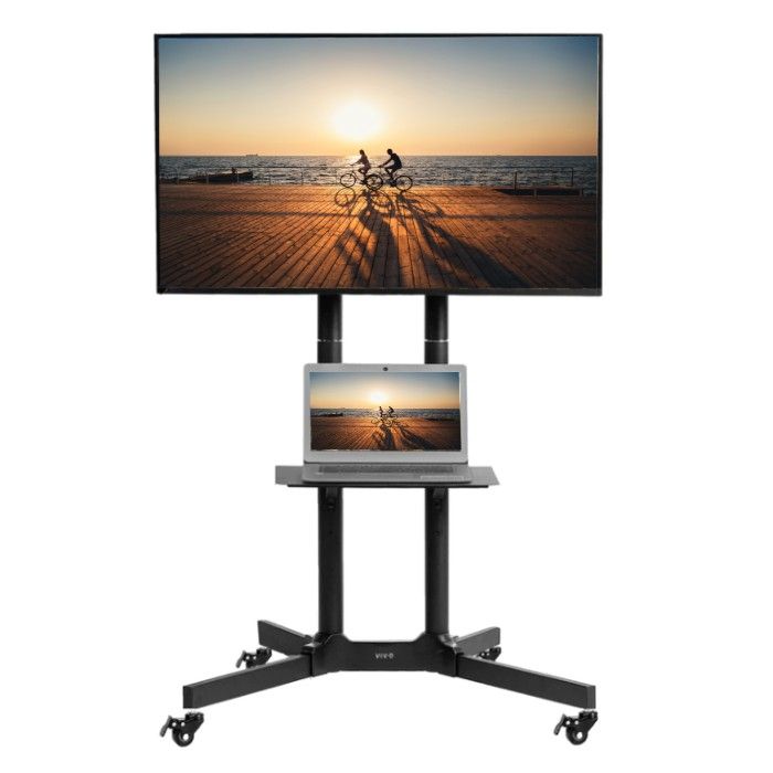 VIVO STAND-TV03E TV Cart for 32"" - 83"" Screens - Black Refurbished -  refurbished available on PCLiquidations