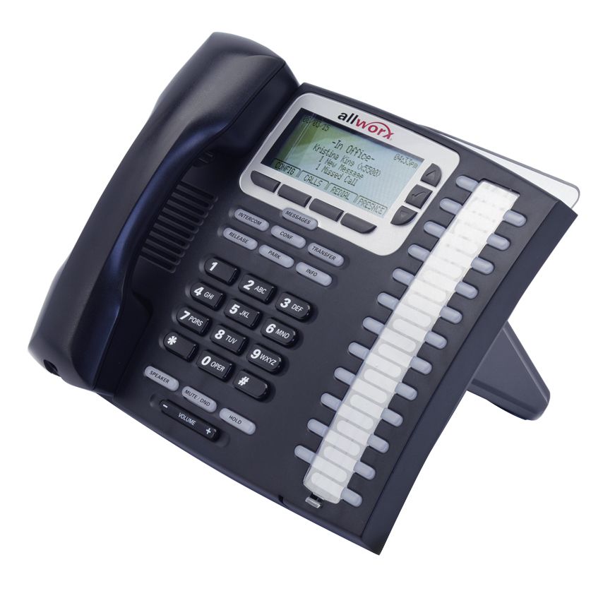 AllWorx 9224/9224P 24-Button Black IP Display Phone Grade B Refurbished -  refurbished available on PCLiquidations