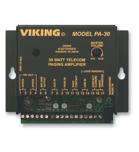 Viking Electronics PA-30 30 Watt Telecom Paging Amplifier Refurbished -  refurbished available on PCLiquidations