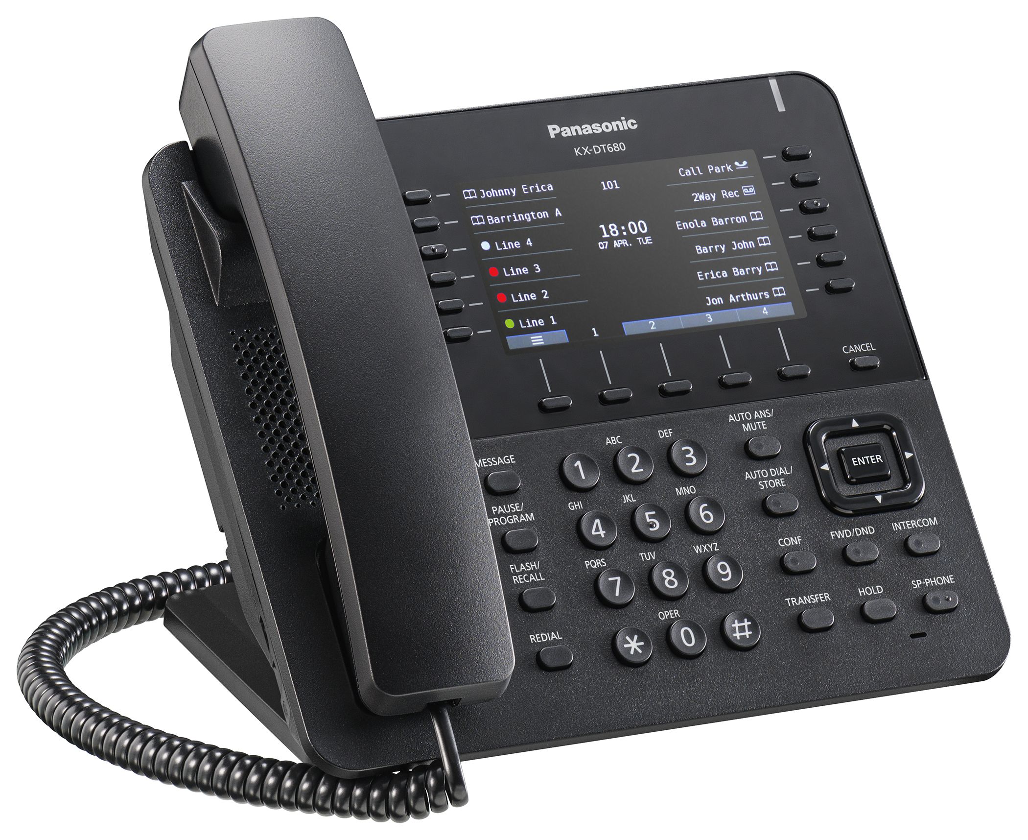 Panasonic KX-DT680-B Digital Color Display Speakerphone (Black) - Grade B Refurbished - Panasonic refurbished available on PCLiquidations