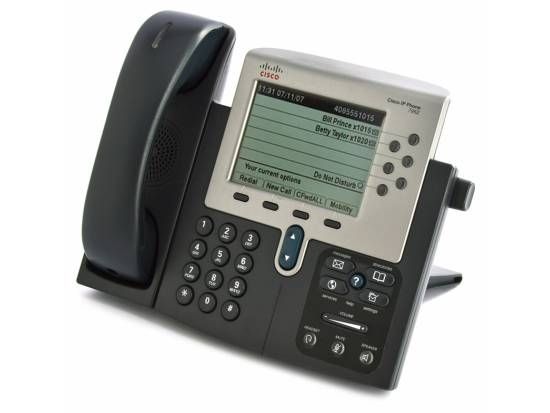 Cisco CP-7962G Charcoal IP Display Speakerphone - Global - Grade A Refurbished - Cisco Systems Inc. refurbished available on PCLiquidations