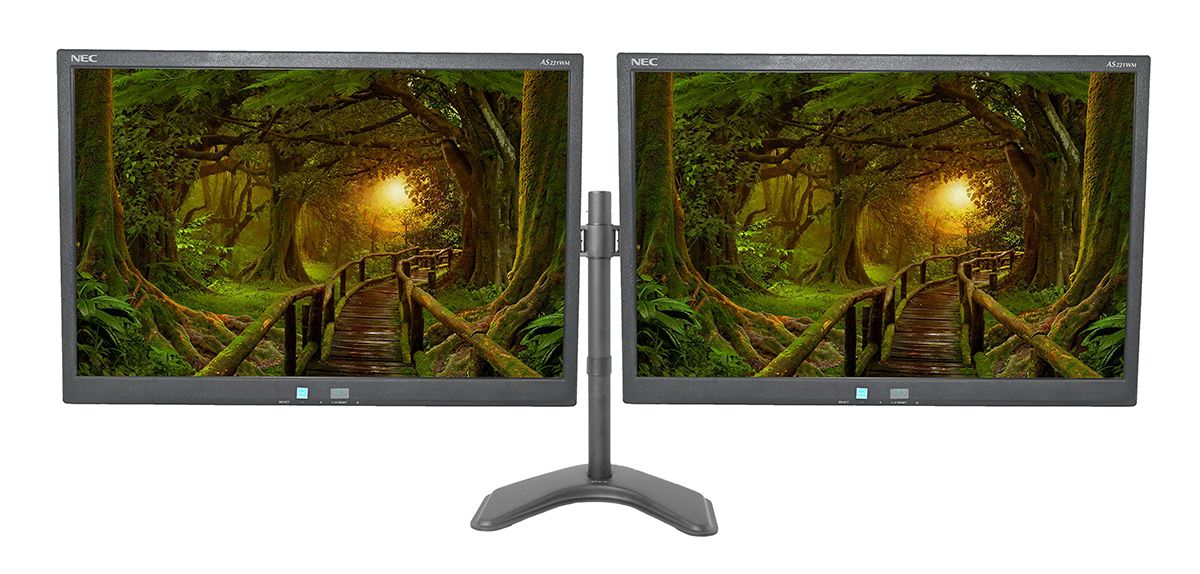 NEC AccuSync AS221WM 22"" Widescreen Dual Monitor Setup - Grade A Refurbished - NEC (Nippon Electric Company) refurbished available on PCLiquidations