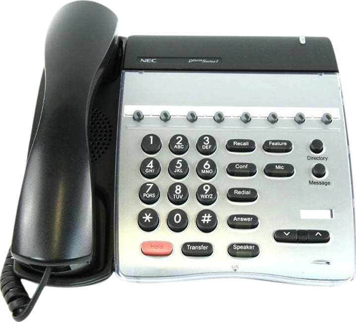 NEC  Dterm Series i DTR-8-2 Black Speakerphone - Grade B Refurbished - NEC (Nippon Electric Company) refurbished available on PCLiquidations
