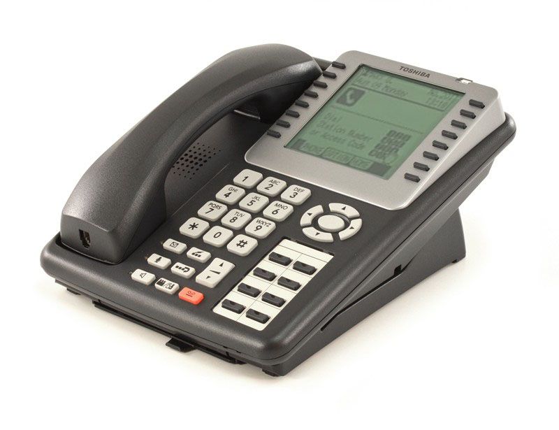 Toshiba Strata IPT2008-SDL 16-Button Charcoal IP Large Display Speakerphone Refurbished - Toshiba refurbished available on PCLiquidations