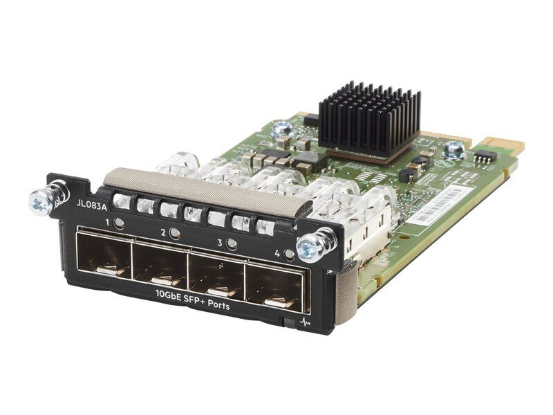 Buy HP HPE Aruba JL083A 4-Port 100M/1G/10G SFP+ Expansion Module Refurbished - $570.99 HP HPE Aruba JL083A 4-Port 100M/1G/10G SFP+ Expansion Module Refurbished - Hewlett-Packard (ou HP en abrégé) refurbished available on PCLiquidations