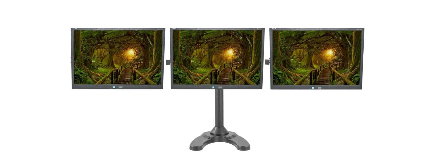 NEC AccuSync AS221WM 22"" Widescreen Triple Monitor Setup - Grade A Refurbished - NEC (Nippon Electric Company) refurbished available on PCLiquidations