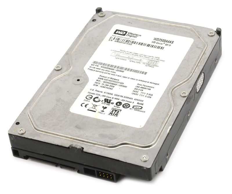 Western Digital 250GB 7200 RPM 3.5"" SATA Hard Disc Drive HDD (WD2500AAKS-00VSA0) - Refurbished Refurbished - Western Digital refurbished available on PCLiquidations
