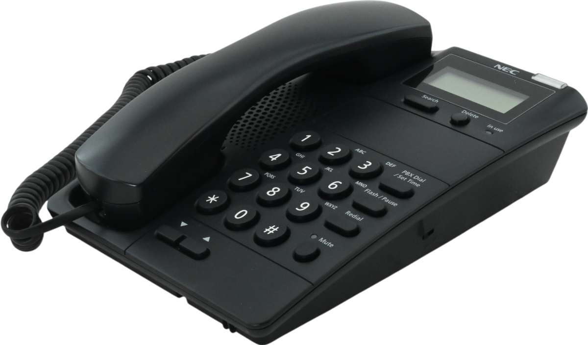 NEC AT-50 Single Line Analog Display Phone - Black - Grade A Refurbished - NEC (Nippon Electric Company) refurbished available on PCLiquidations