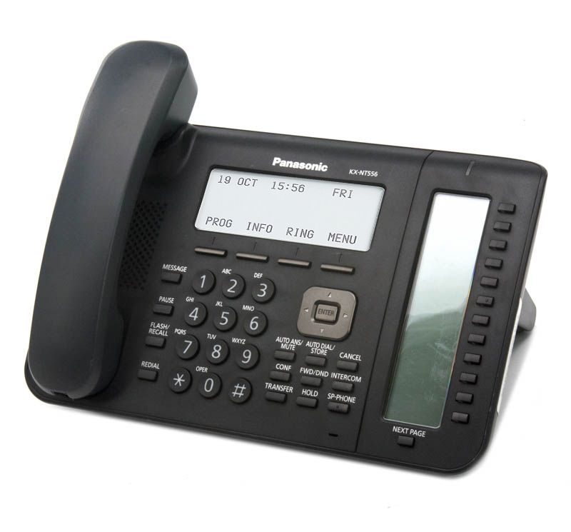 Panasonic KX-NT556 Black 12-Button IP Backlit Display Speakerphone (KX-NT556-B) Refurbished - Panasonic refurbished available on PCLiquidations
