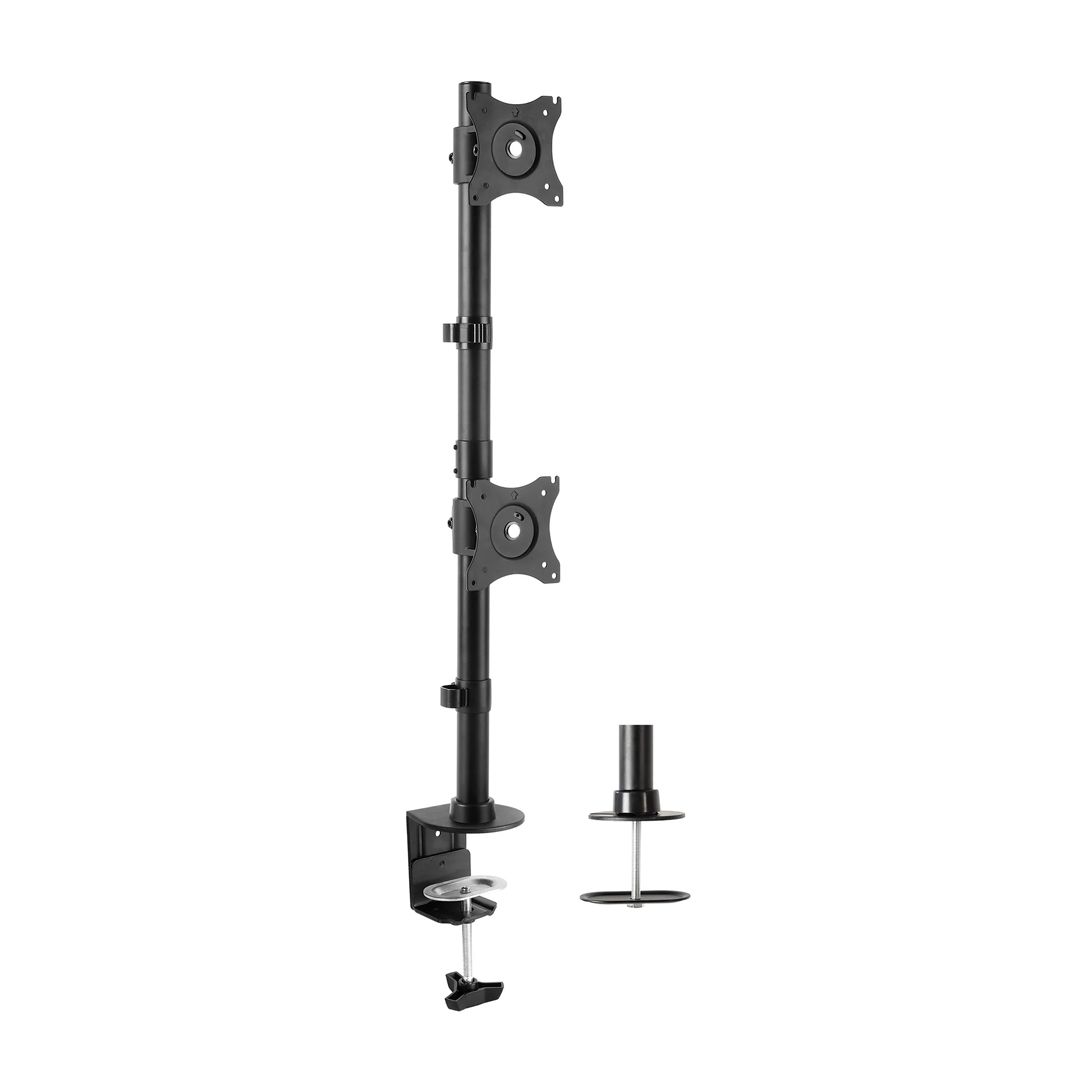 VIVO Dual Vertical Monitor Desk Mount- Black Refurbished -  refurbished available on PCLiquidations