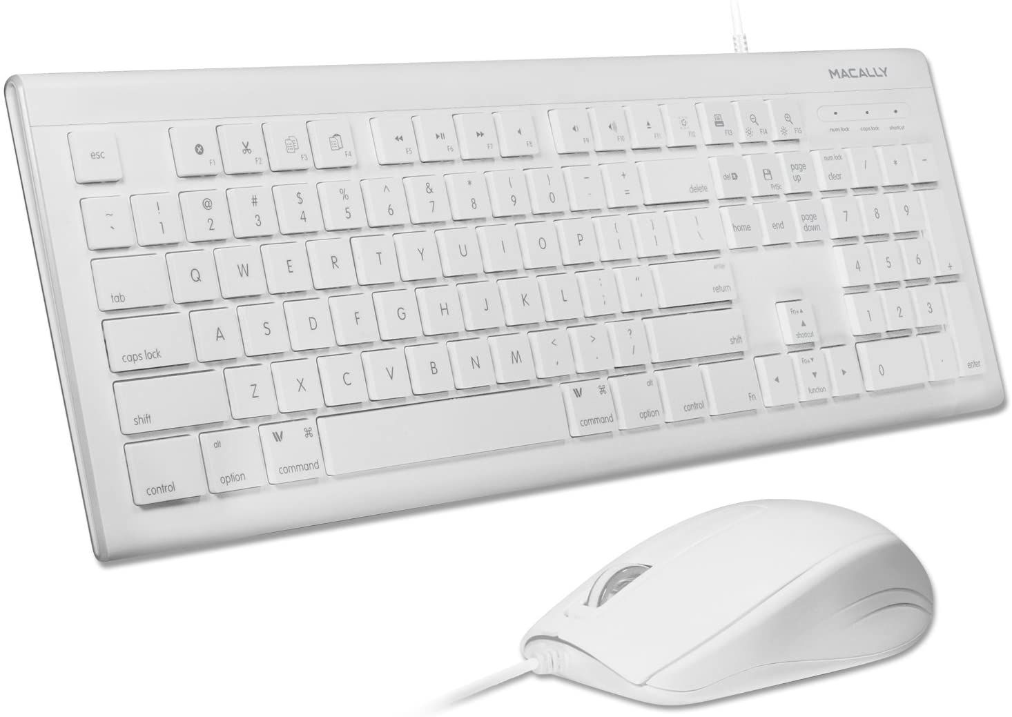 Apple Macally Full Size USB Keyboard and Optical USB Mouse Combo (QKEYCOMBO) - Grade A Refurbished - Apple refurbished available on PCLiquidations