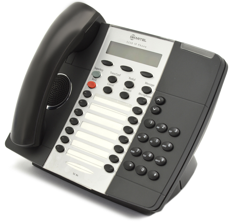 Mitel 5220 Black Single-Mode IP Display Speakerphone - Grade B Refurbished - Mitel refurbished available on PCLiquidations