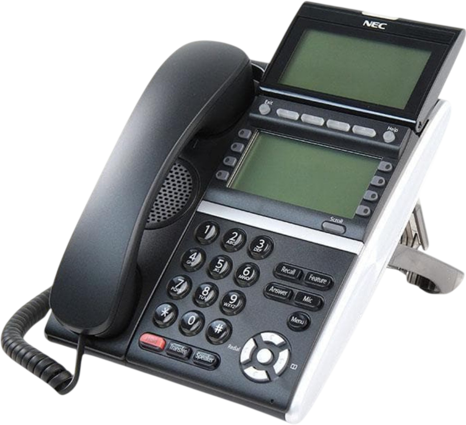 NEC DT830 ITZ-8LDG-3(BK) Desi-Less Gigabit IP Phone (660018) - Grade B Refurbished - NEC (Nippon Electric Company) refurbished available on PCLiquidations