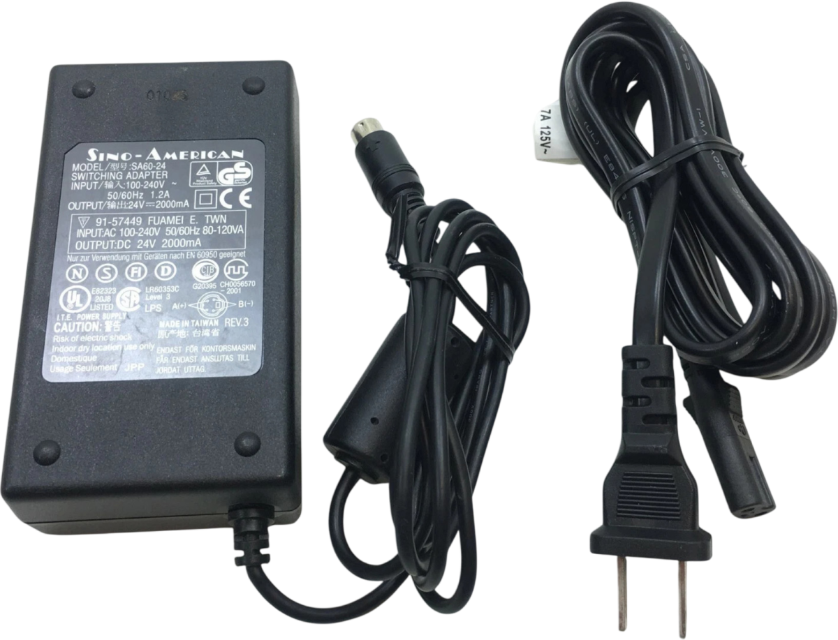 Sino American SA60-24 24V 2A Power Adapter - Grade A Refurbished -  refurbished available on PCLiquidations