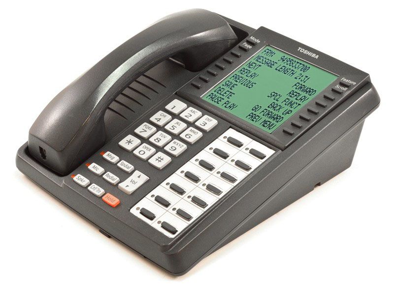 Toshiba Strata DKT3014-SDL 14-Button Charcoal Large Display Speakerphone Refurbished - Toshiba refurbished available on PCLiquidations