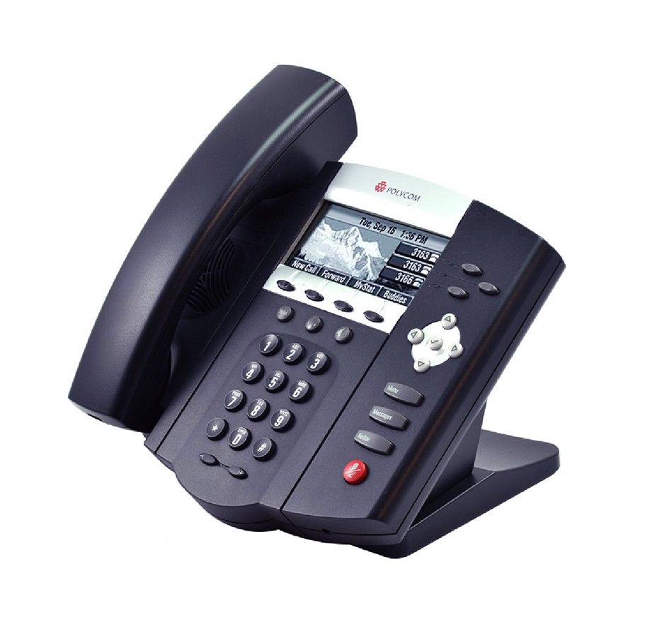 Polycom SoundPoint IP 450 VoIP PoE Phone (2201-12450-001) Refurbished - Polycom refurbished available on PCLiquidations