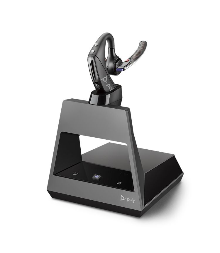 Poly Voyager 5200 Office Microsoft Teams Bluetooth Monaural Headset w/ 2-Way Base USB-A Refurbished - N/A (Il existe plusieurs marques avec le nom "Poly", il refurbished available on PCLiquidations