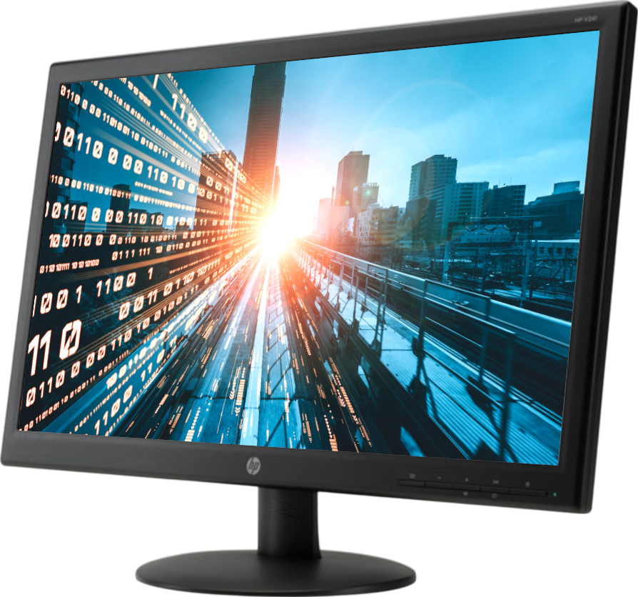 HP V241 23.6"" FHD Widescreen LED LCD Monitor - Grade B Refurbished - Hewlett-Packard (ou HP en abrégé) refurbished available on PCLiquidations