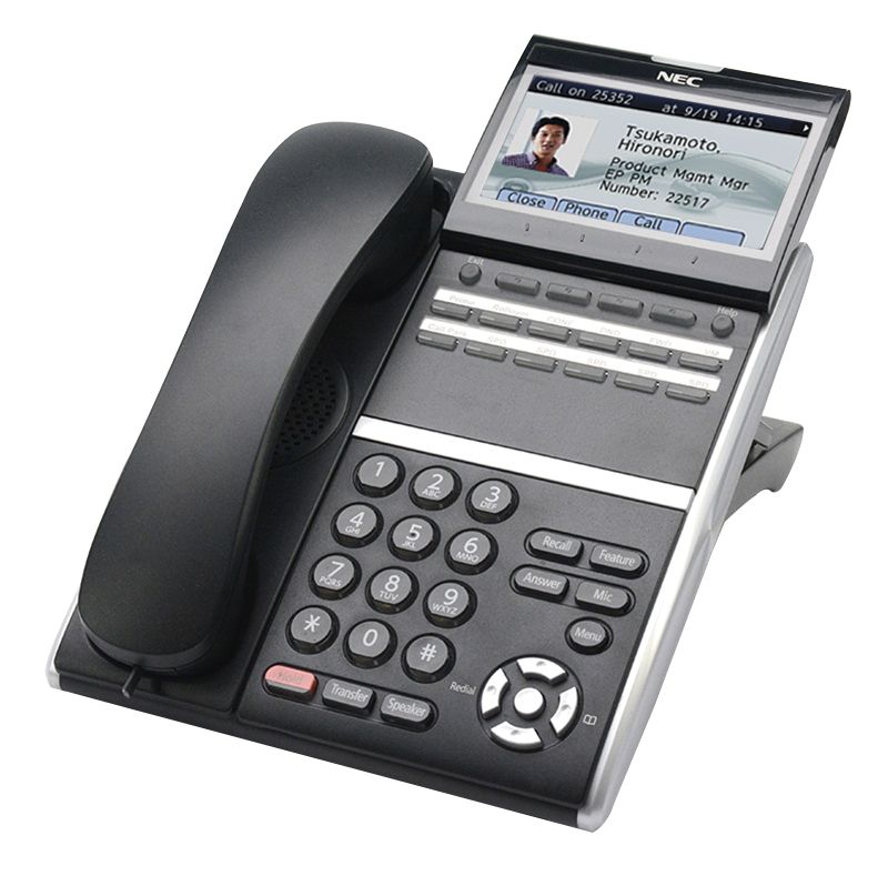 NEC DT830 ITZ-12CG-3 (BK) 12-Button Color IP Phone (660021) - Grade B Refurbished - NEC (Nippon Electric Company) refurbished available on PCLiquidations