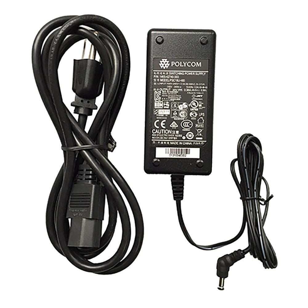 Polycom 48V IP Phone Power Supply VVX 301,311,401,411, 501,601 CCX 500/600/700 Refurbished - Polycom refurbished available on PCLiquidations