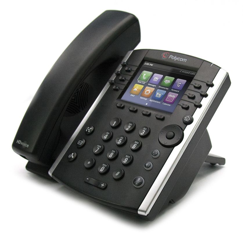 Polycom VVX 411  Black Gigabit IP Phone - Skype - Grade A Refurbished - Polycom refurbished available on PCLiquidations