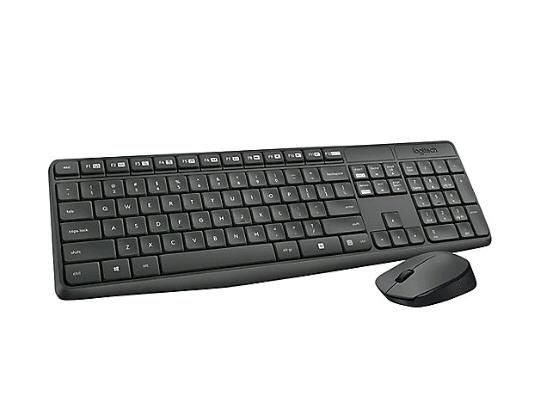 Logitech MK235 Grey Wireless Keyboard and Mouse Refurbished - Logitech refurbished available on PCLiquidations