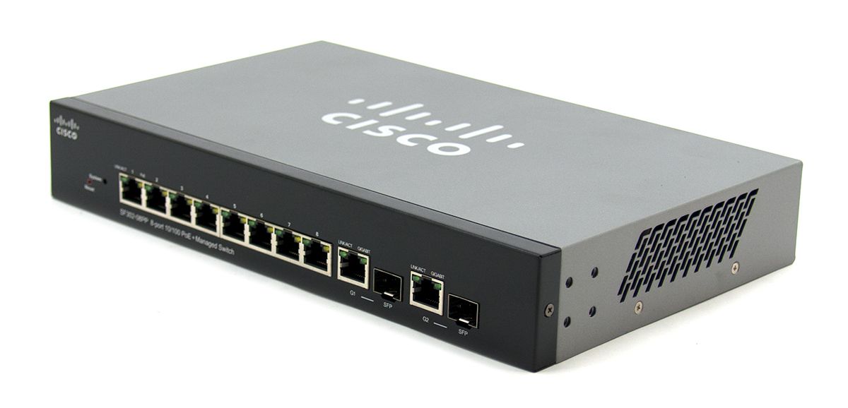 Cisco SF302-08PP 8-Port 10/100 Managed PoE+ Switch Refurbished - Cisco Systems Inc. refurbished available on PCLiquidations