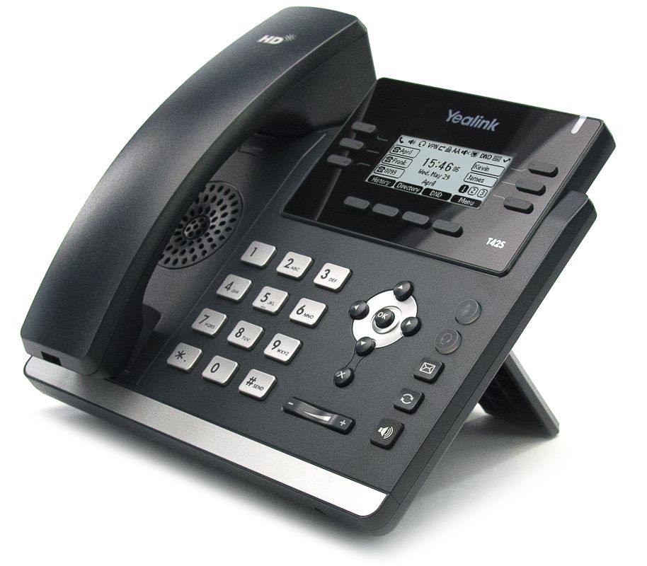 Yealink SIP-T42S Black Gigabit IP Display Speakerphone - Grade B Refurbished - Yealink refurbished available on PCLiquidations