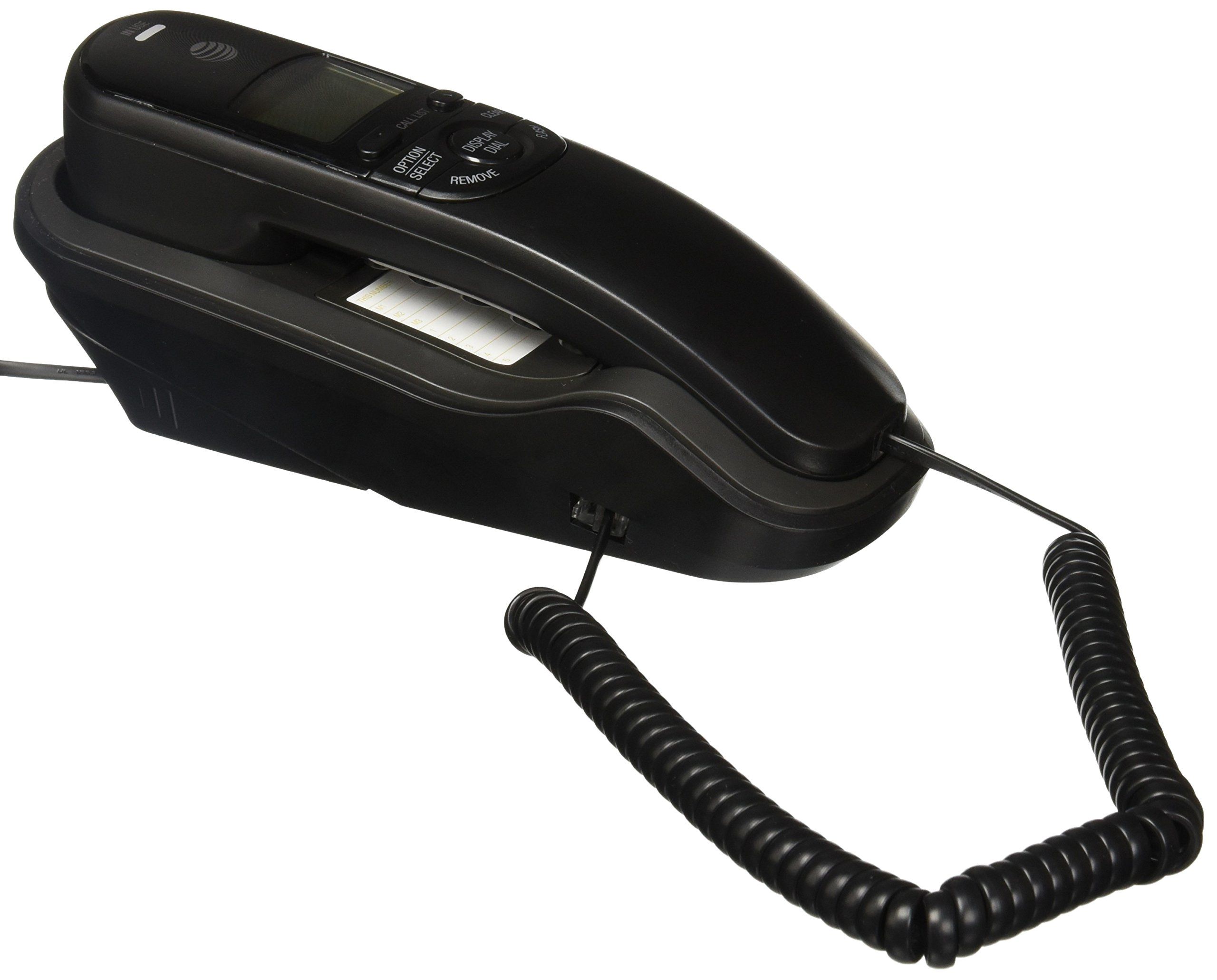 AT&T TR1909 Trimline CID/CW  Black Corded Phone Refurbished - AT&T refurbished available on PCLiquidations
