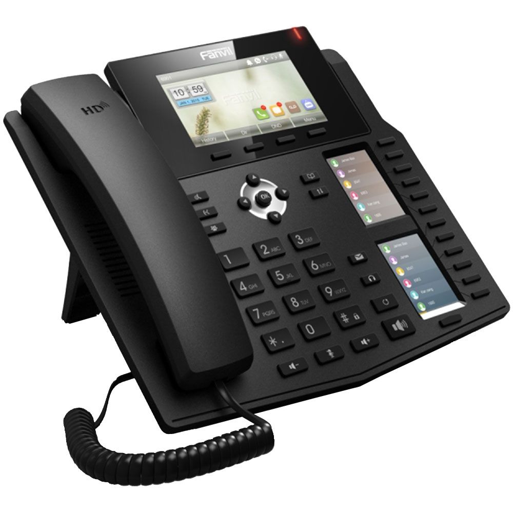 Fanvil X6 12-Button Black Gigabit IP Color Display Speakerphone - Grade A Refurbished - Fanvil refurbished available on PCLiquidations
