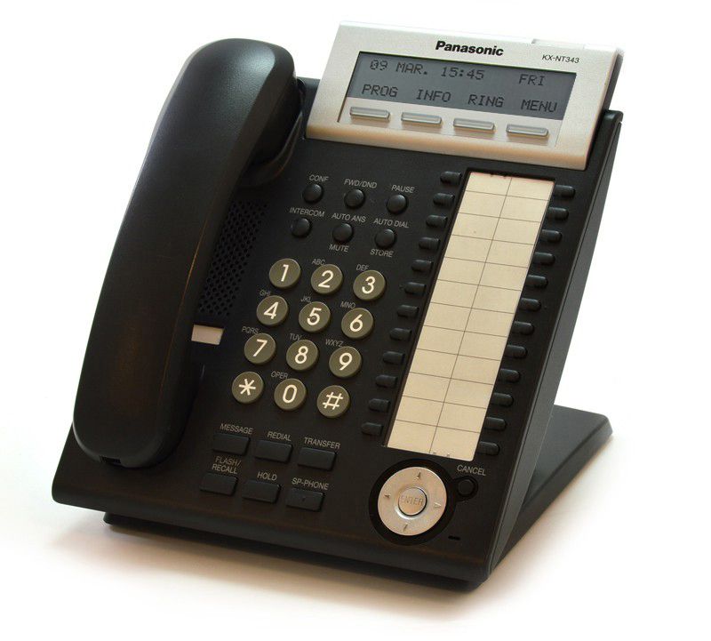 Panasonic KX-NT343-B Black Backlit Display VoIP Phone - Grade B Refurbished - Panasonic refurbished available on PCLiquidations