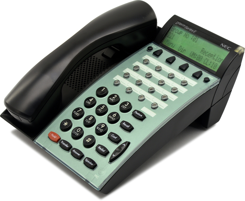 NEC Dterm Series E DTP-16D-2  Black Display Speakerphone Refurbished - NEC (Nippon Electric Company) refurbished available on PCLiquidations