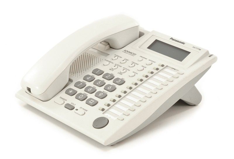 Panasonic KX-T7736 24-Button White Display Phone Refurbished - Panasonic refurbished available on PCLiquidations