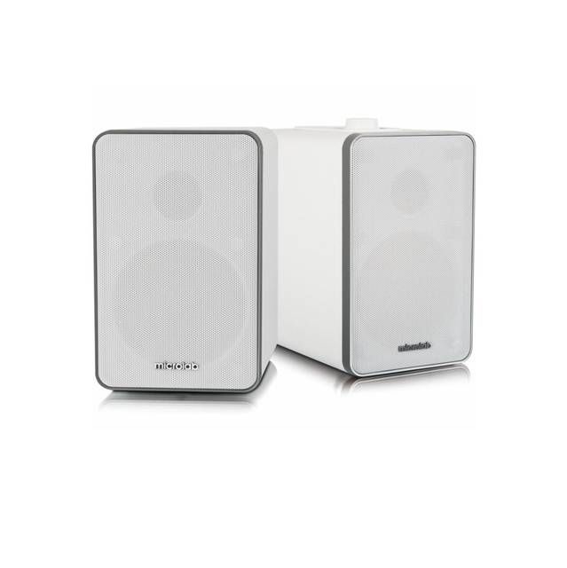 Microlab H21 Wireless Bluetooth Bookshelf Speaker System w/ Versatile Connectivity - White (H21WHITE) Refurbished -  refurbished available on PCLiquidations