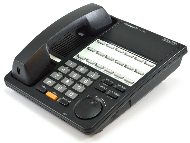 Panasonic Digital Super Hybrid KX-T7420 12-Button Black Speakerphone - Grade B Refurbished - Panasonic refurbished available on PCLiquidations